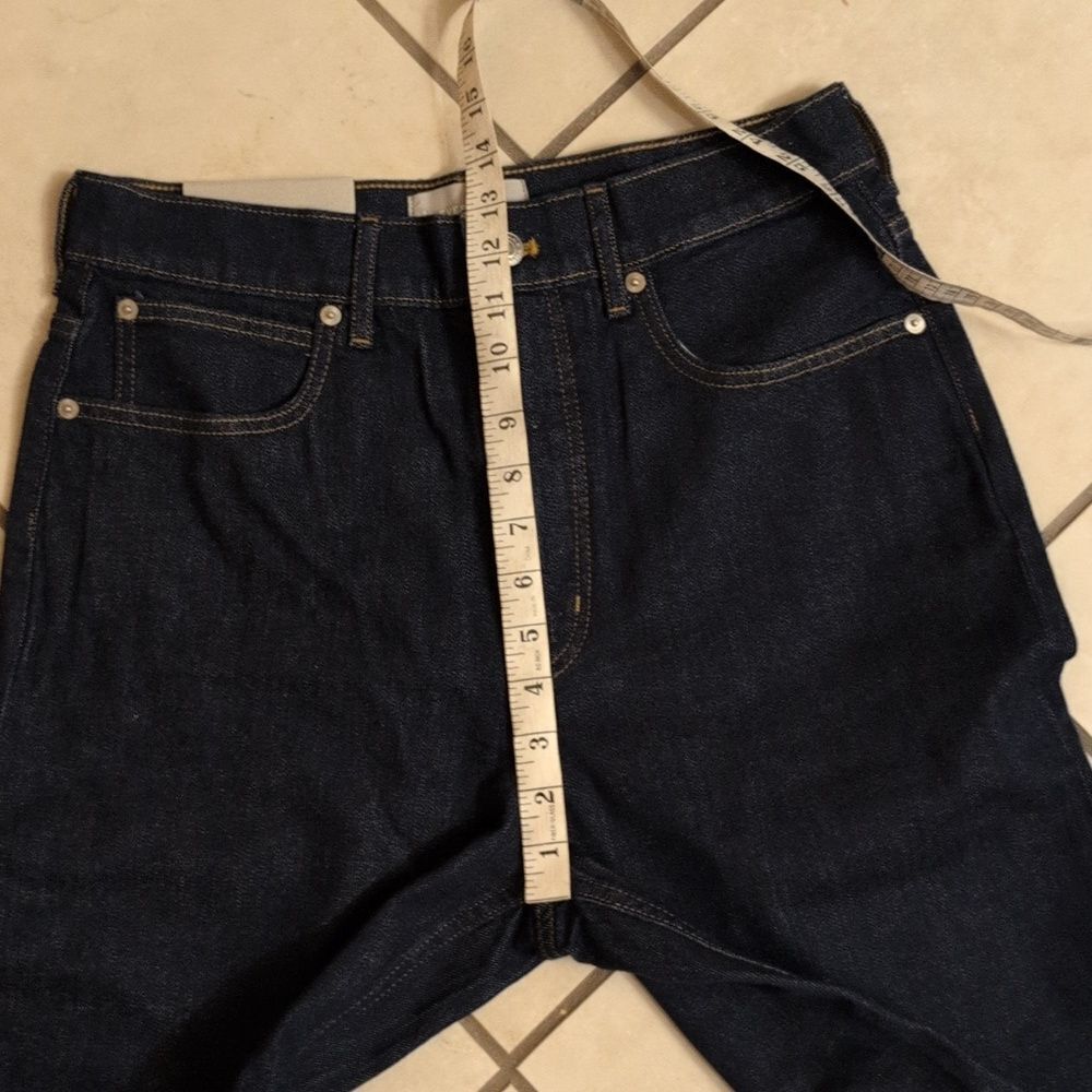 NWT Everlane The Way-high Jean Pure Blue Dark Organic Denim Straight Leg 30 - Picture 11 of 14
